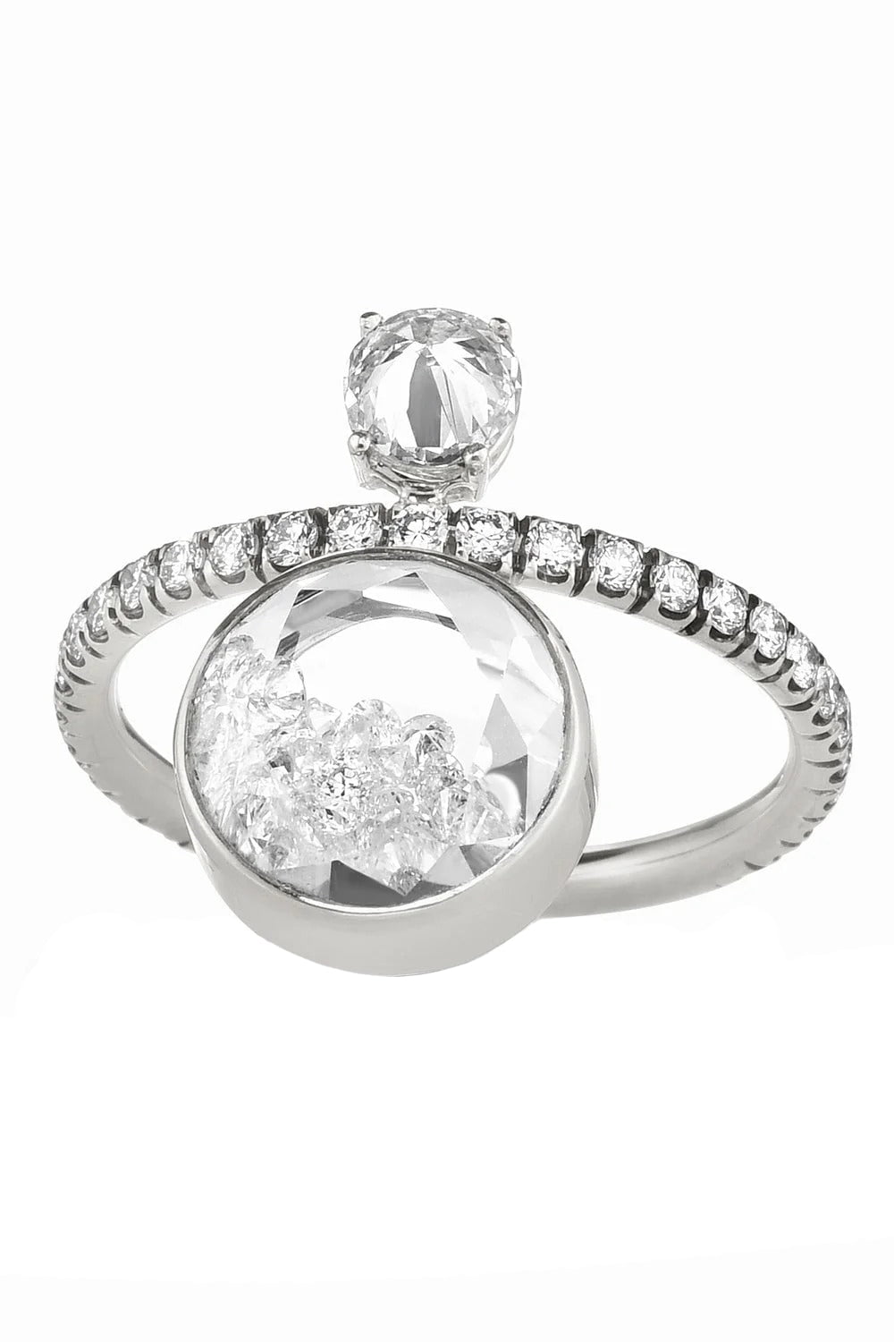 MORITZ GLIK-Eternity Shaker Ring-WHITE GOLD