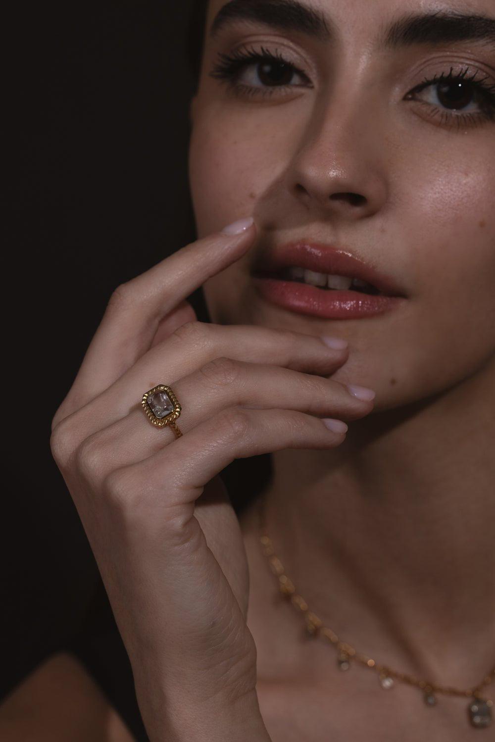 MORITZ GLIK-Chocolate Shaker Ring-YELLOW GOLD