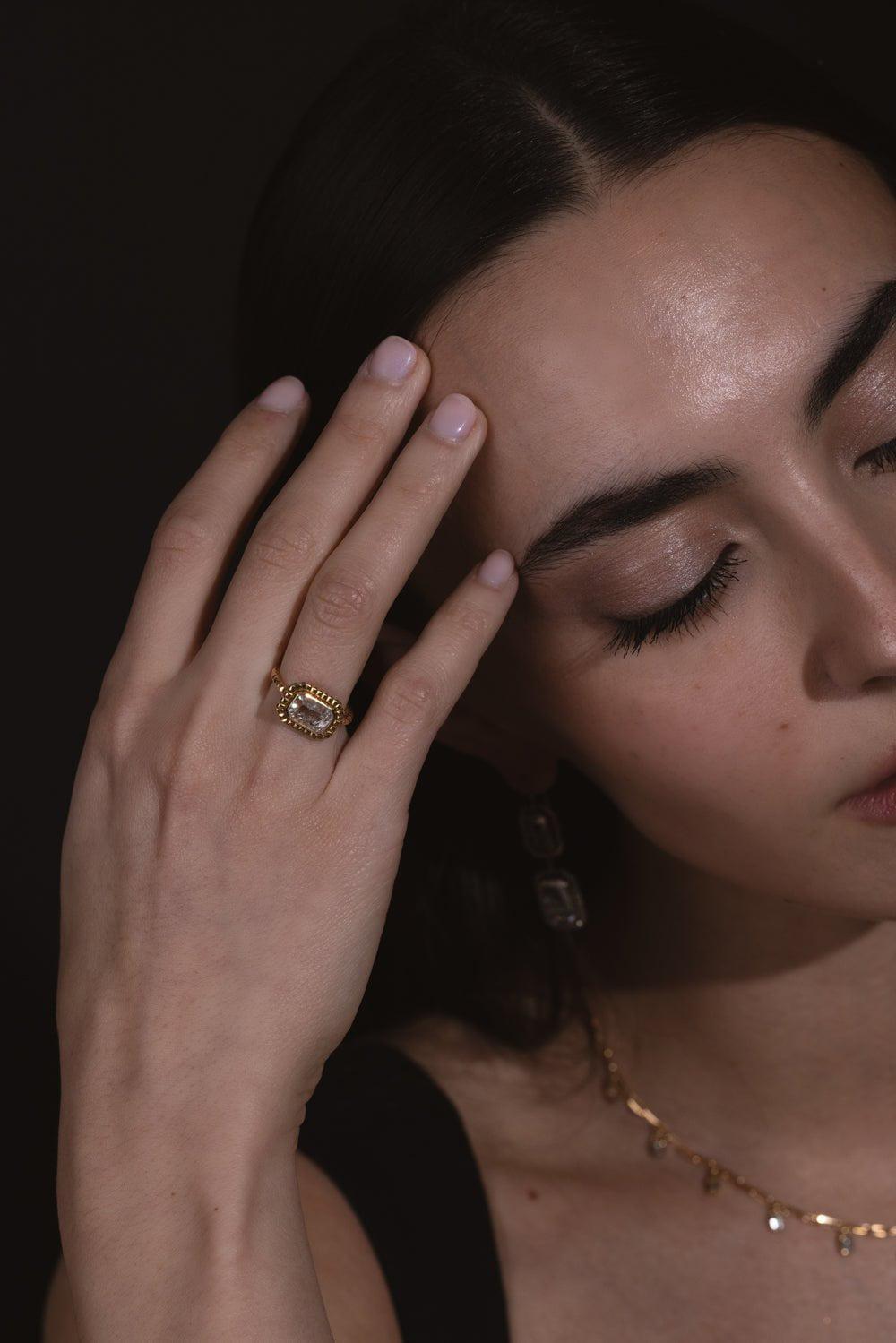 MORITZ GLIK-Chocolate Shaker Ring-YELLOW GOLD