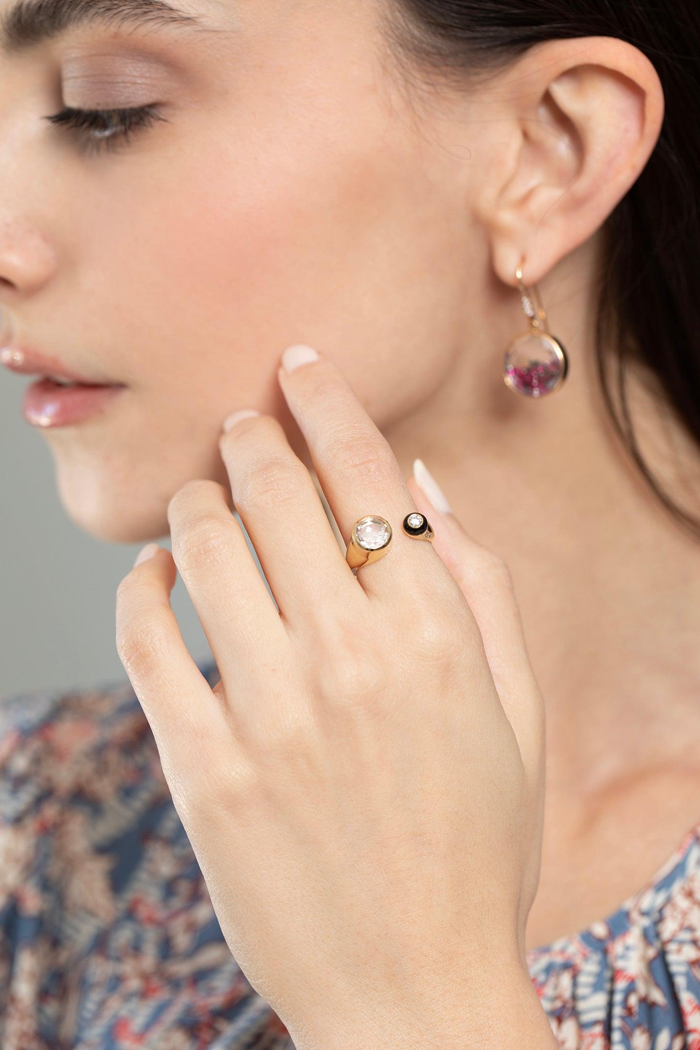 MORITZ GLIK-Orbita Diamond Ring-YELLOW GOLD