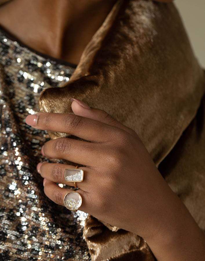 Rectangular Diamond Shaker Ring | MORITZ GLIK – Marissa Collections