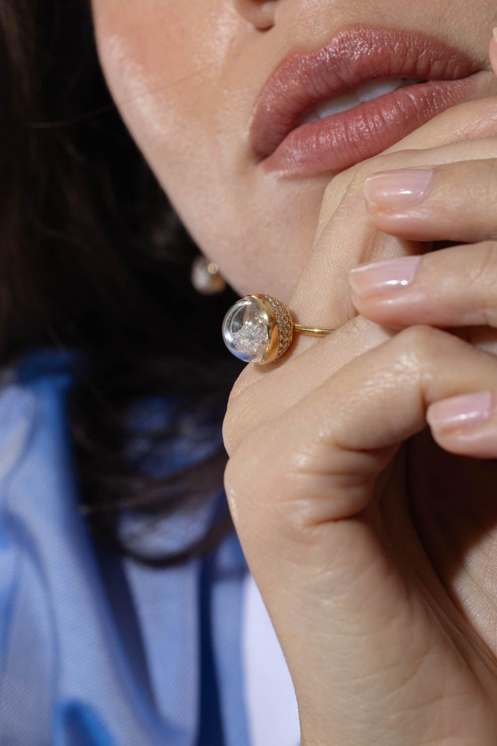 MORITZ GLIK-Sol Diamond Ring-YELLOW GOLD