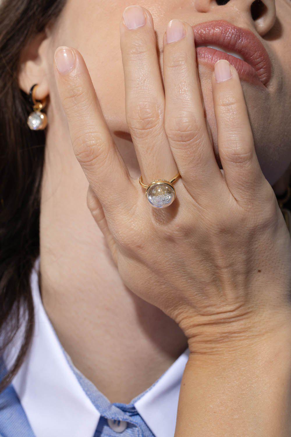 MORITZ GLIK-Sol Diamond Ring-YELLOW GOLD