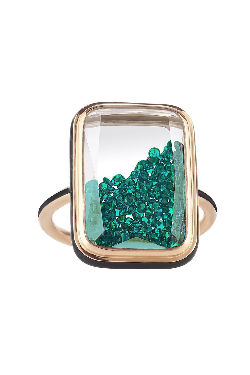 MORITZ GLIK-Material Emerald Ring-YELLOW GOLD