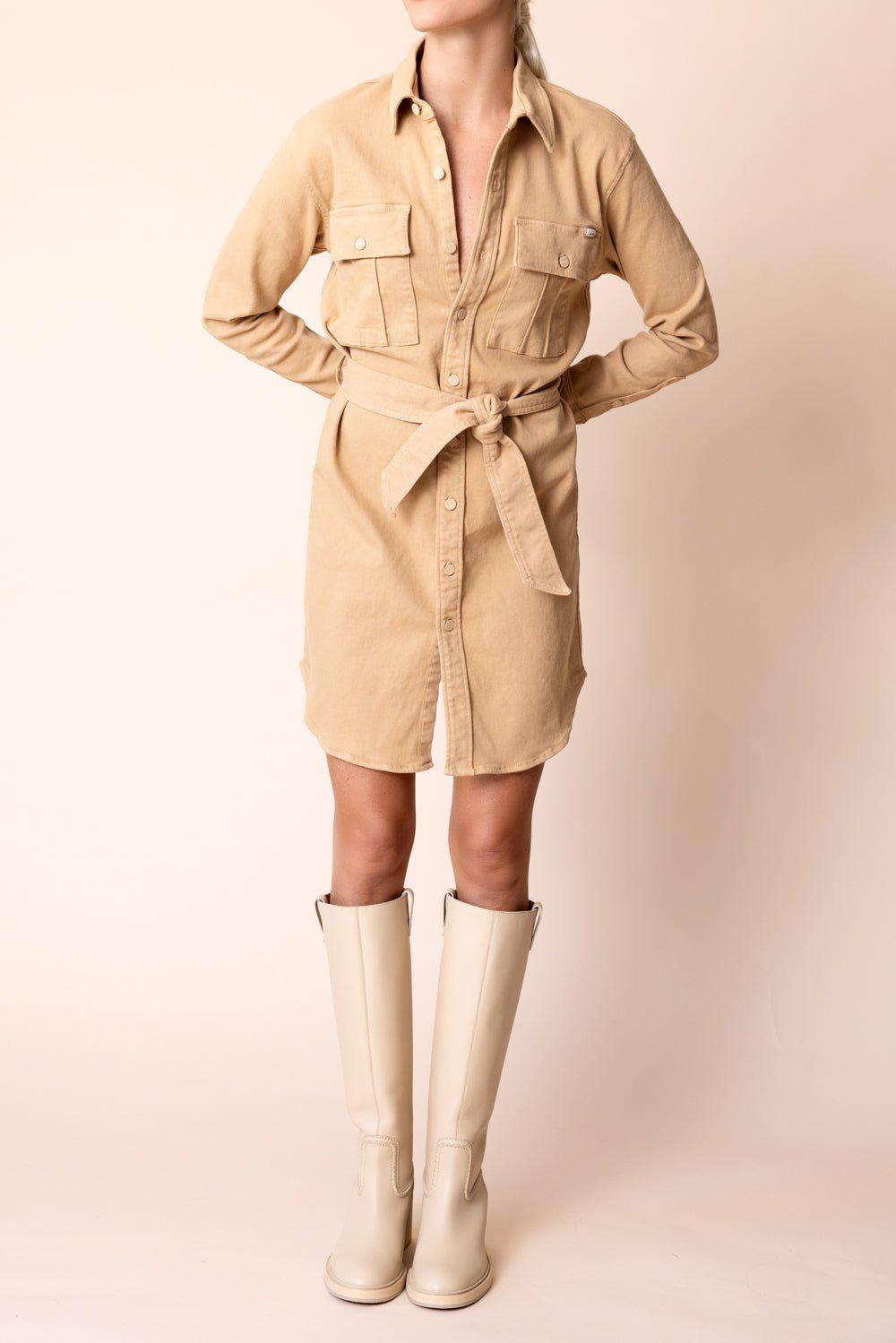 MOTHER-The Cadet Mini Shirt Dress-