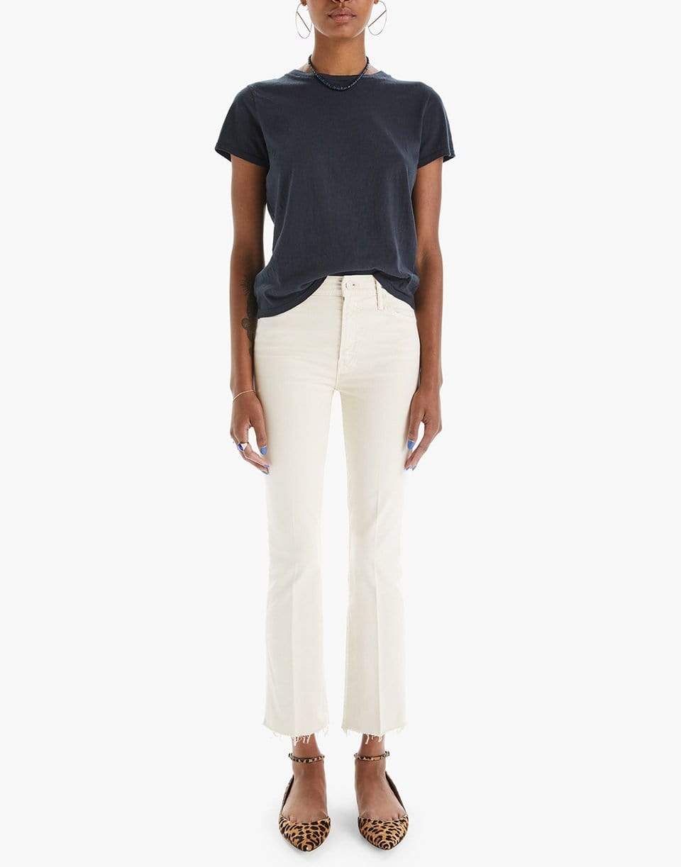 MOTHER-The Insider Crop Step Fray Jean-