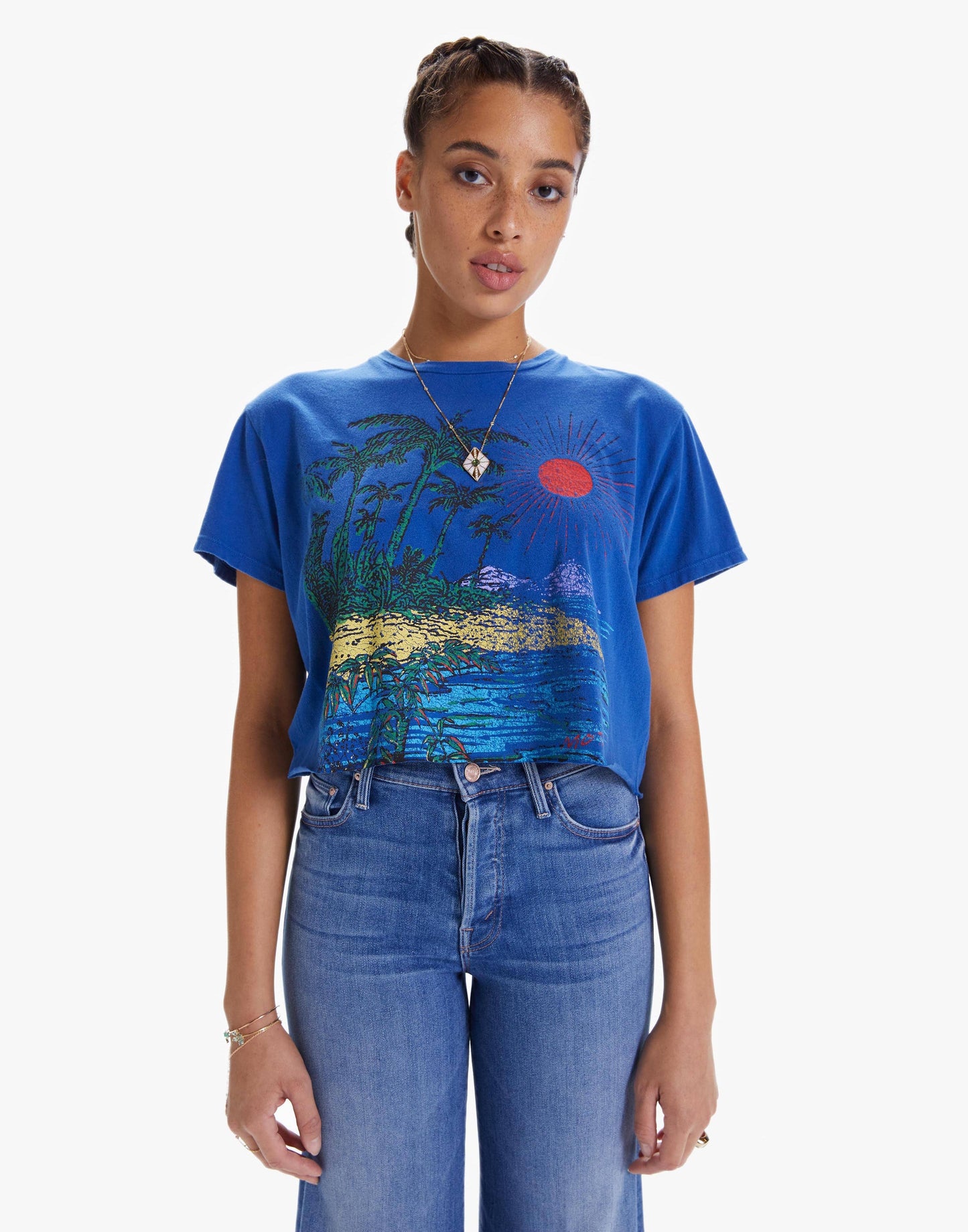 MOTHER-The Slouch Cutoff Top - Bbi Beachside-