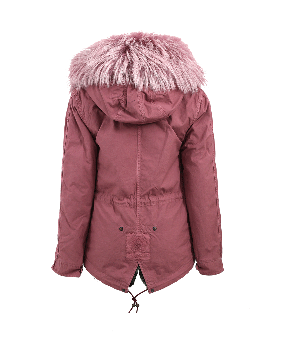 MR & MRS ITALY-Sofia Mini Fur Parka-ARMY/PINK