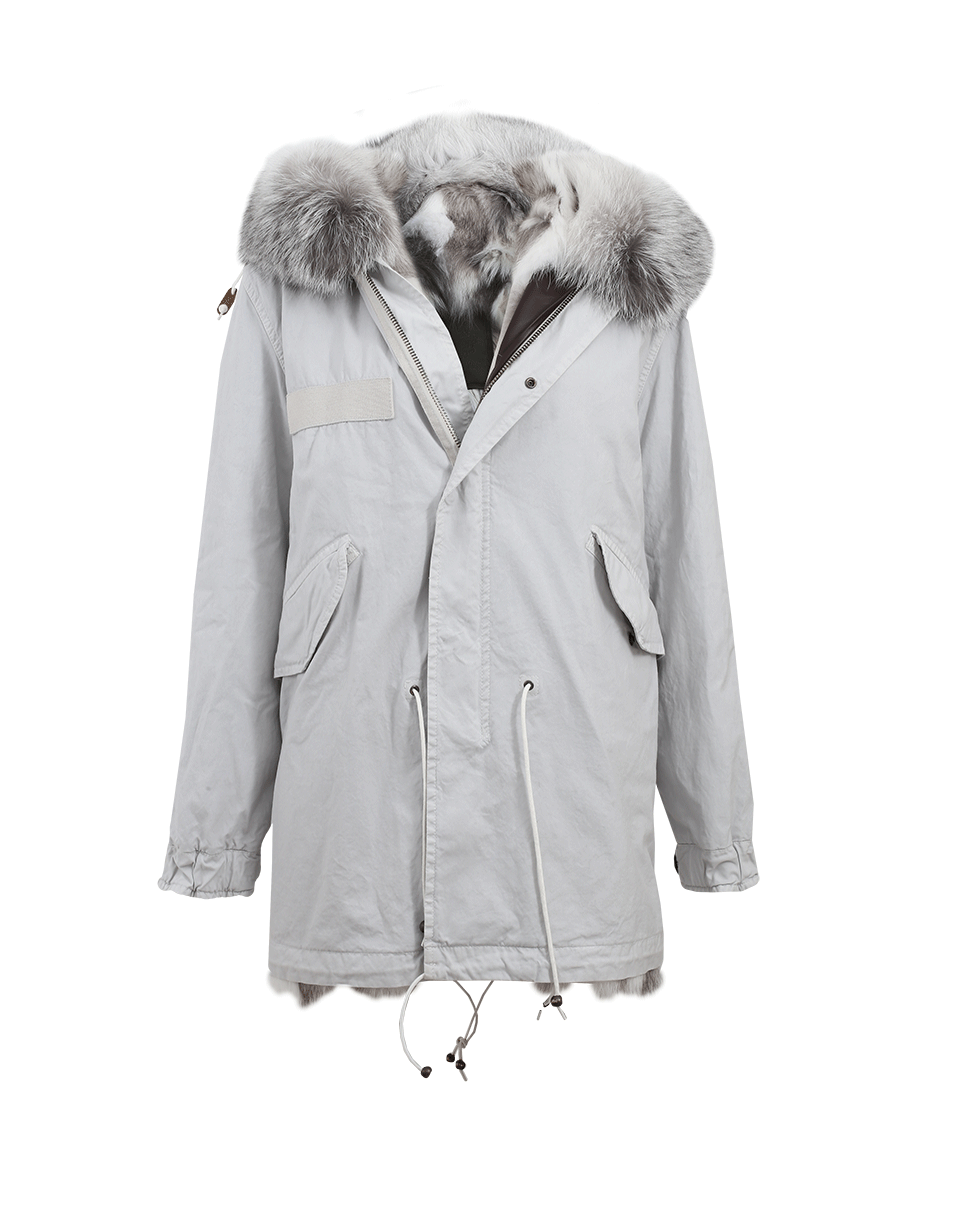 MR & MRS ITALY-St. Moritz Embroidered Canvas Parka-PLATINUM