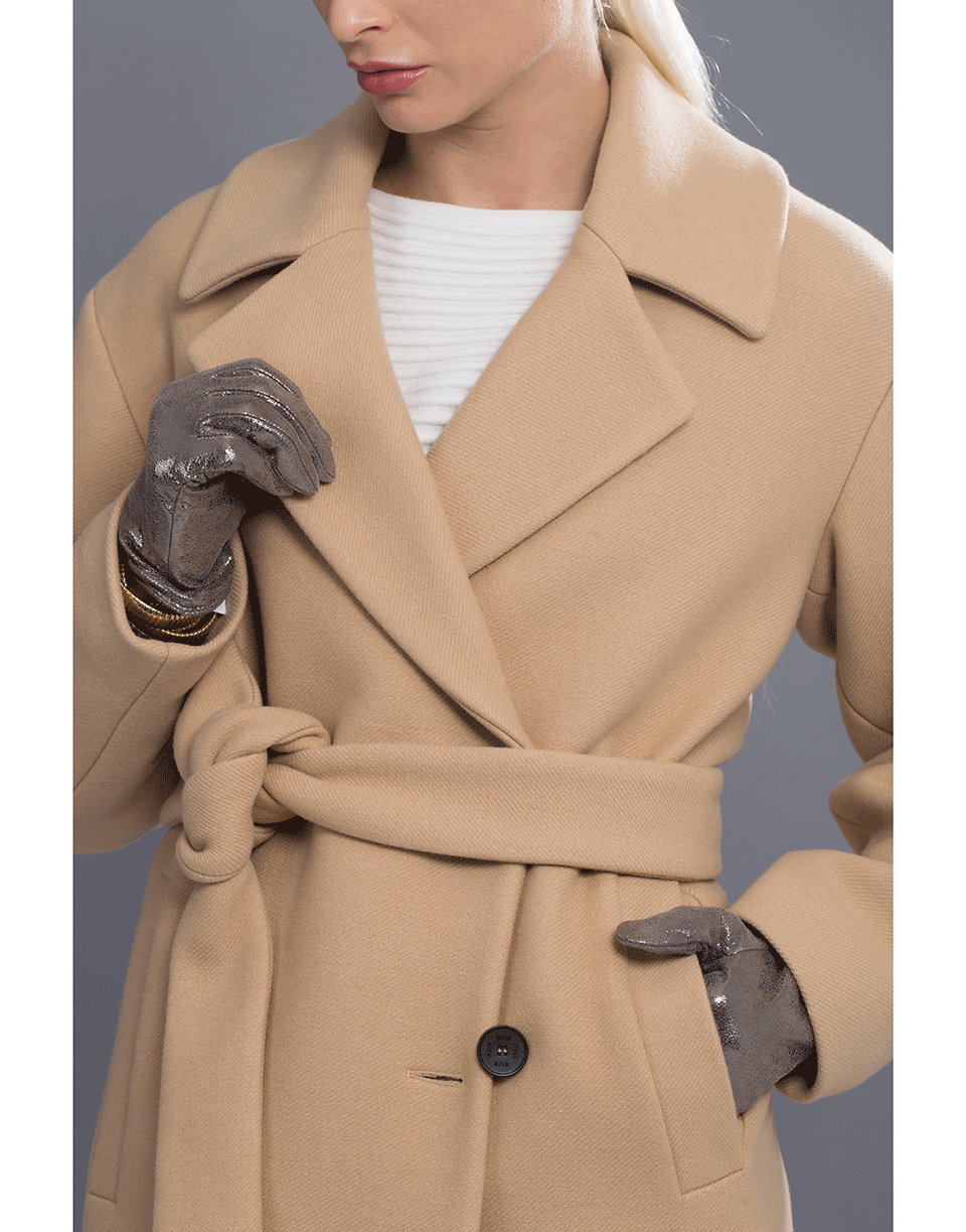MSGM-Cappotto Self Belt Coat-