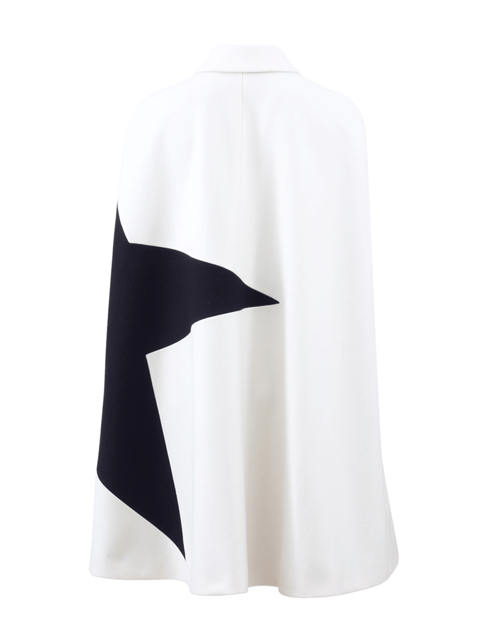 MSGM-Ivory Cape With Black Star-