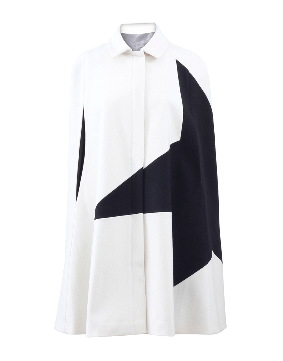 MSGM-Ivory Cape With Black Star-