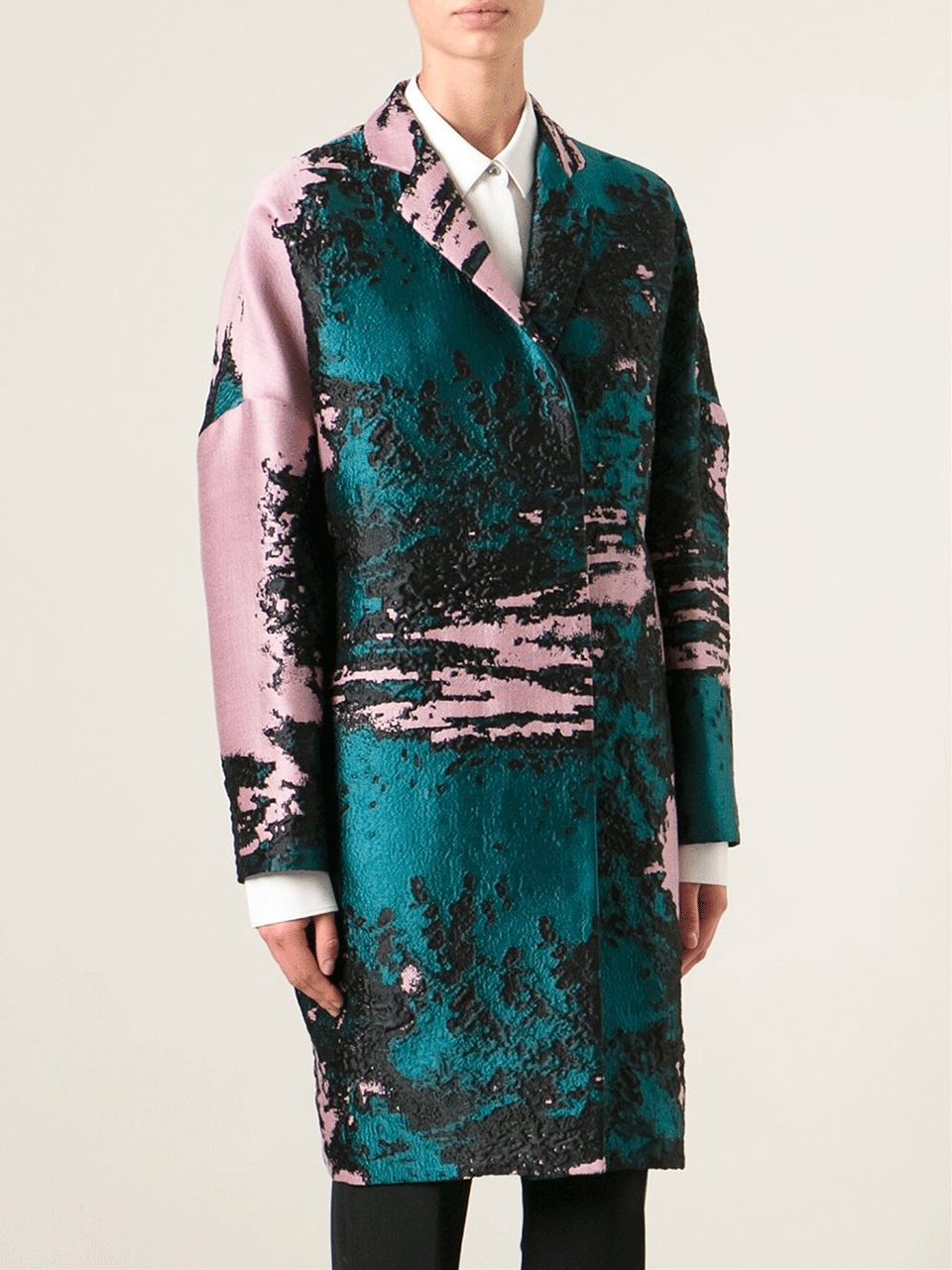MSGM-Jacquard Textured Coat-