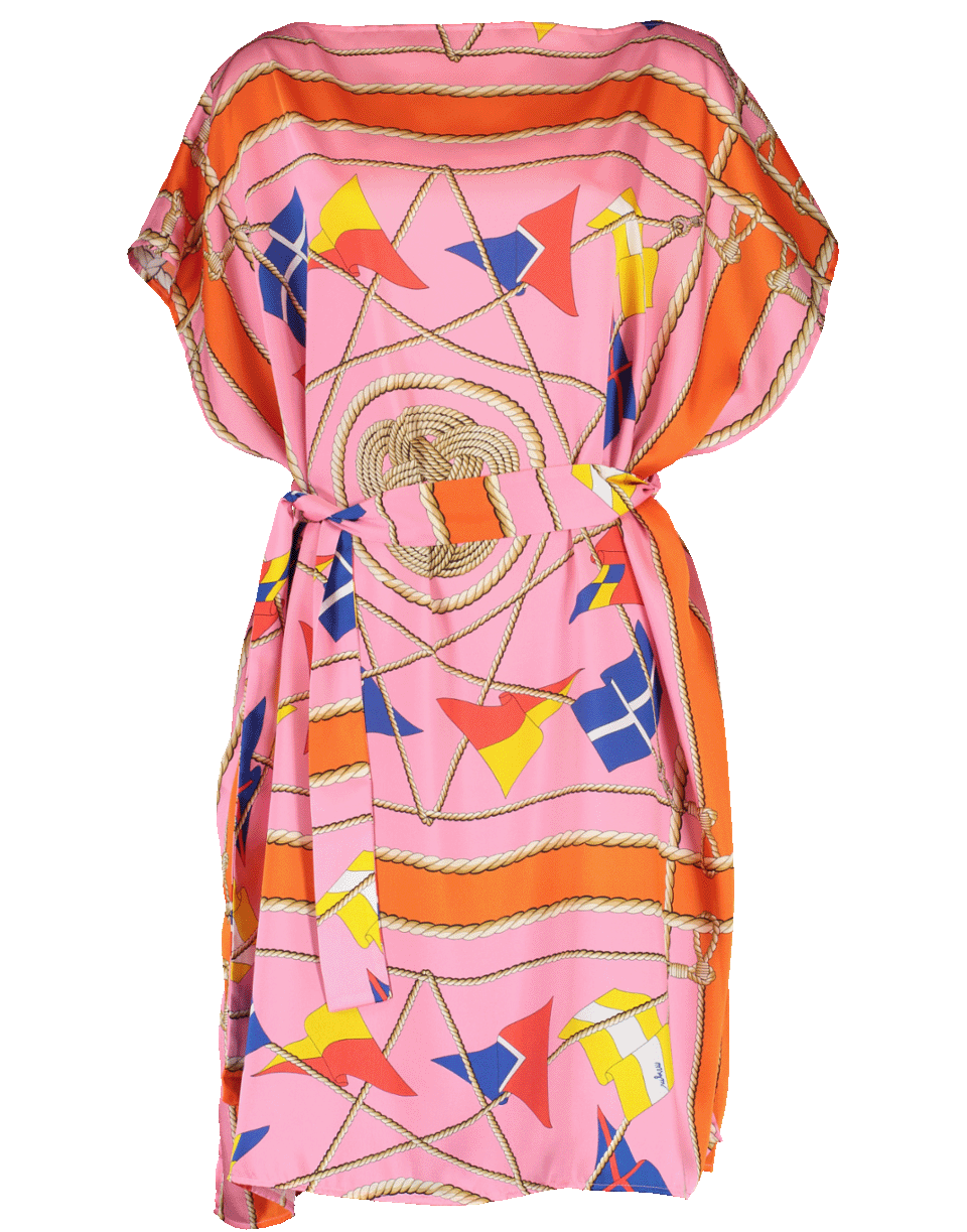 MSGM-Nautical Print Caftan Dress-