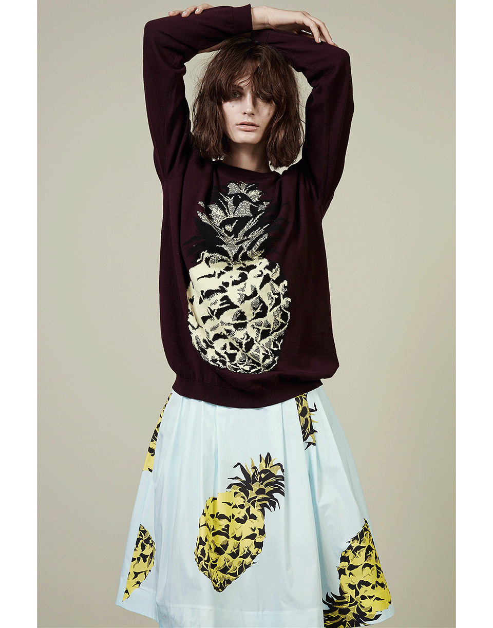 MSGM-Pineapple Full Skirt-