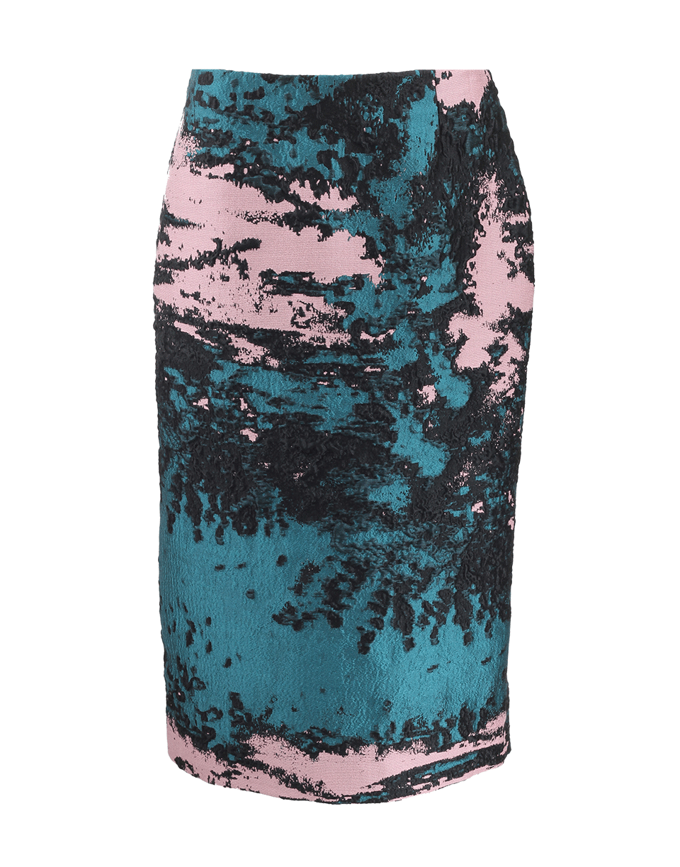 MSGM-Jacquard Textured Pencil Skirt-