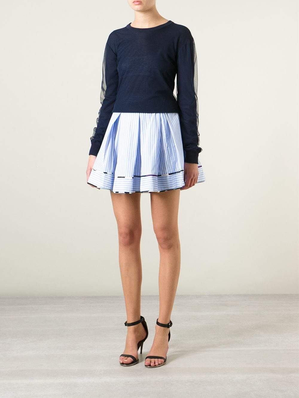 MSGM-Striped Skirt-