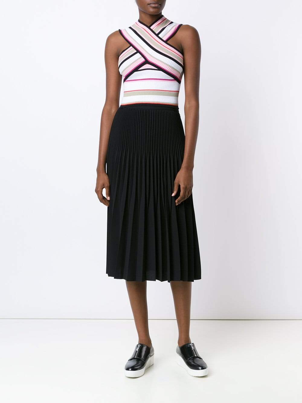 MSGM-Stripe Crop Top-
