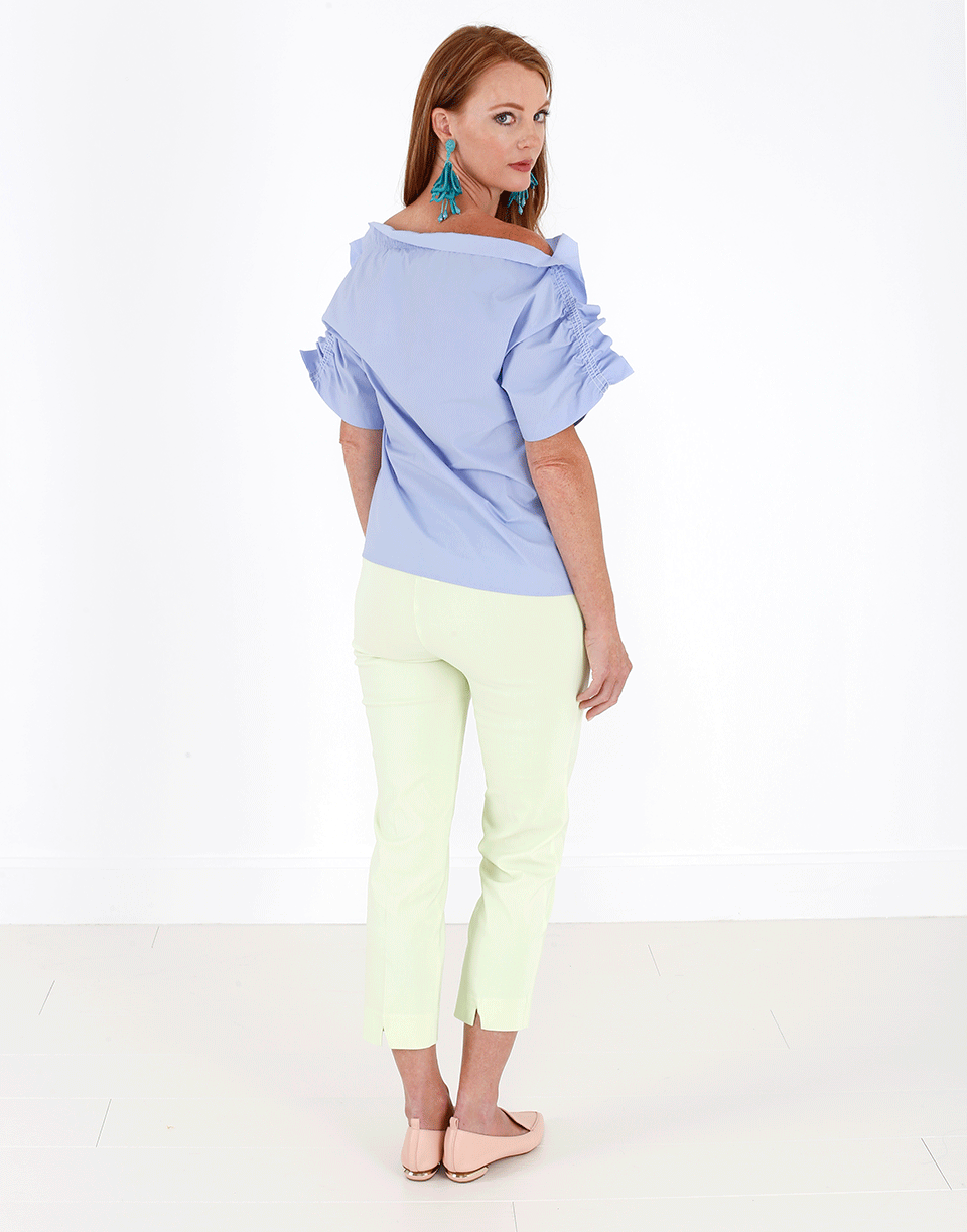 MSGM-Off Shoulder Ruffle Sleeve Blouse-