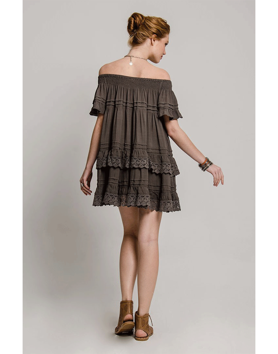 MUCHE ET MUCHETTE-Esmeralda Lace Dress-GREY