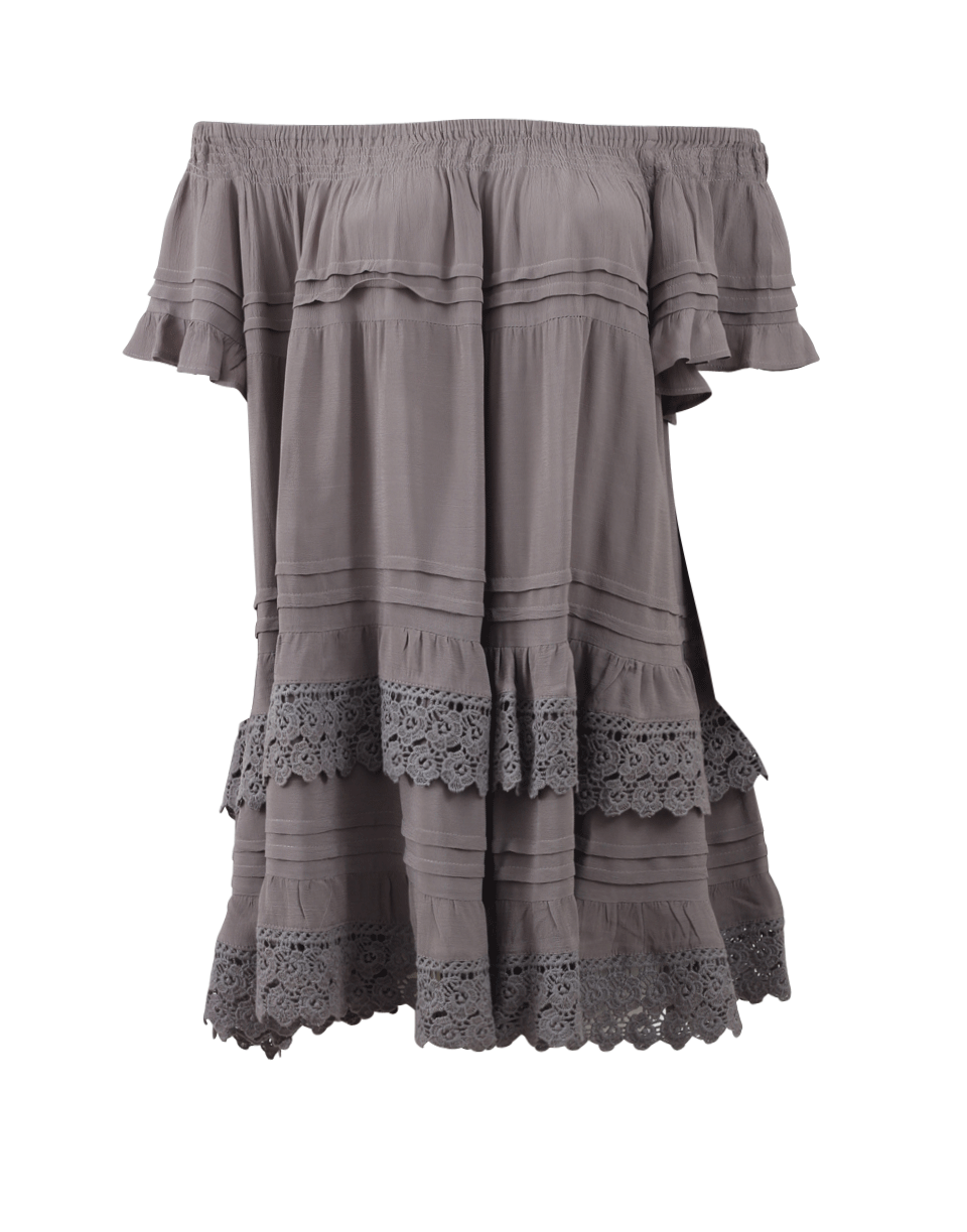 MUCHE ET MUCHETTE-Esmeralda Lace Dress-GREY