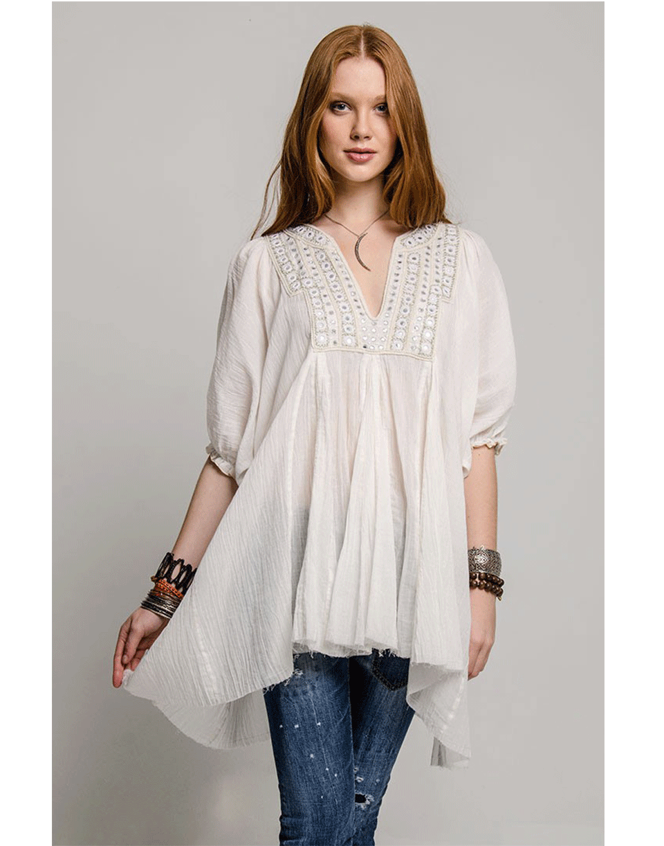 MUCHE ET MUCHETTE-Mirrored Tunic-OFF WHITE