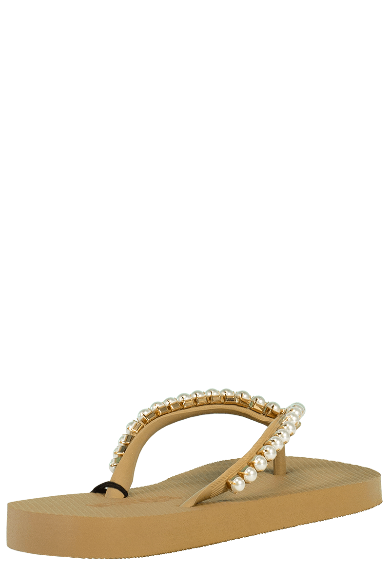 MYSTIQUE-Pearl Flip Flop - Nude-
