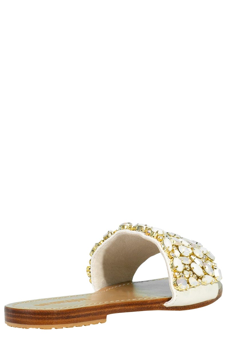 MYSTIQUE-Twill Slide With White Stones-