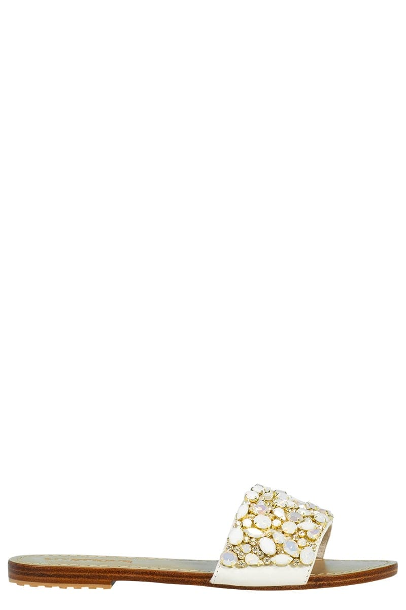 MYSTIQUE-Twill Slide With White Stones-