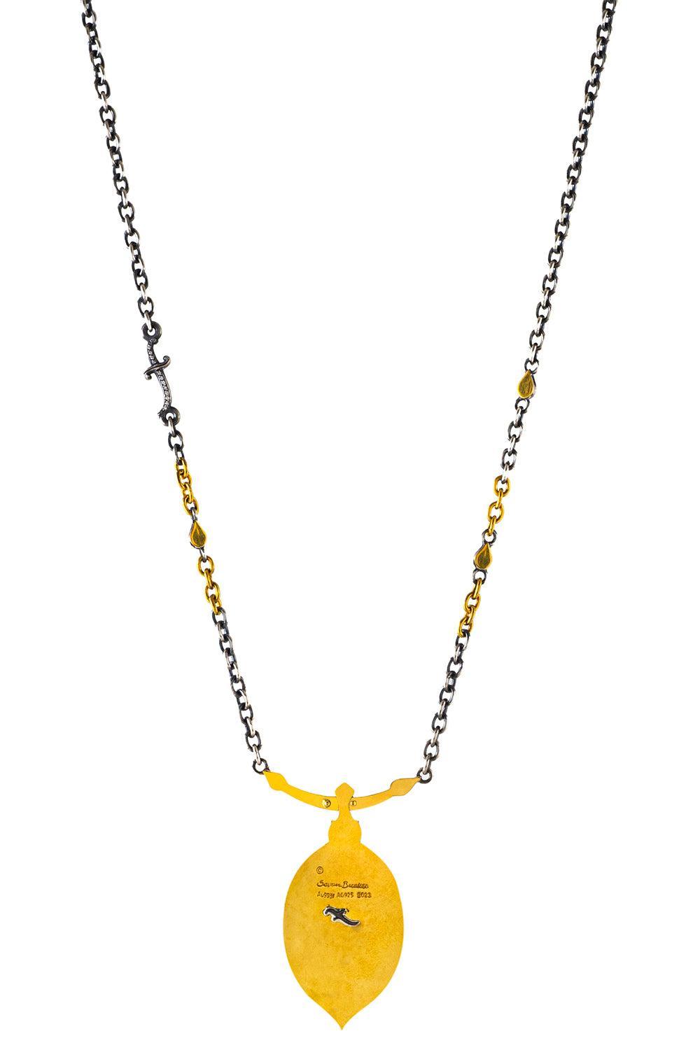 Carved Quartz Bird Necklace-YELLOW GOLD-JEWELRYFINE JEWELNECKLACE O-SEVAN BICAKCI
