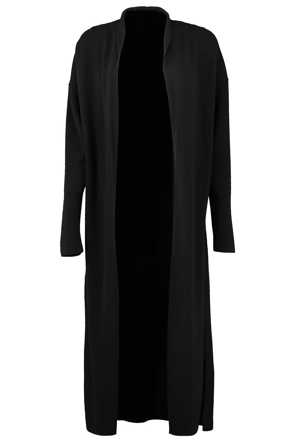 NAADAM-Collared Cardigan - Black-