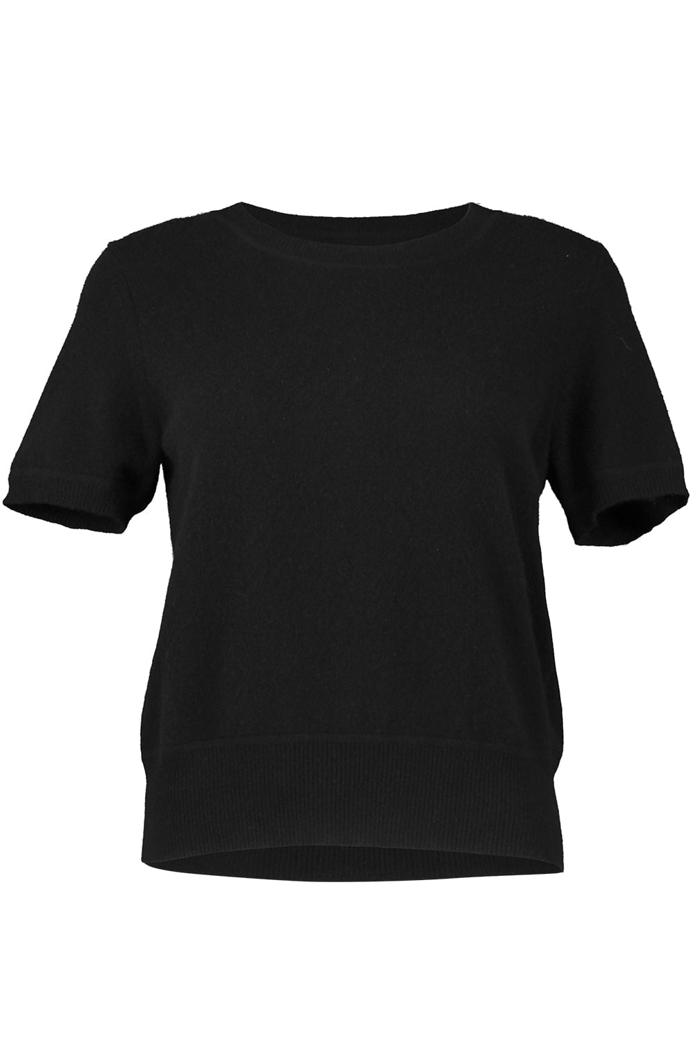 NAADAM-Short Sleeve Cropped Pullover - Black-