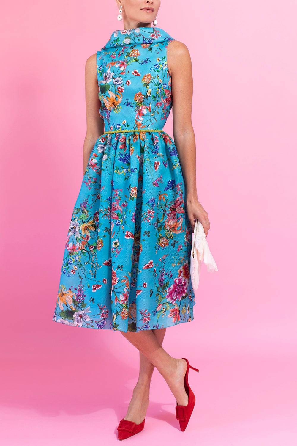 NAEEM KHAN-Positano Floral Dress-