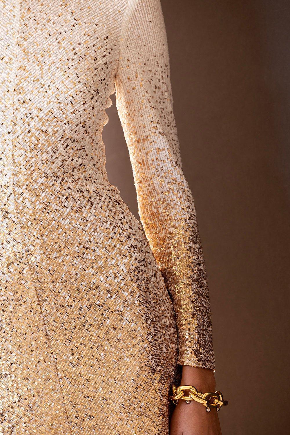 NAEEM KHAN-Ombre Mini Dress-