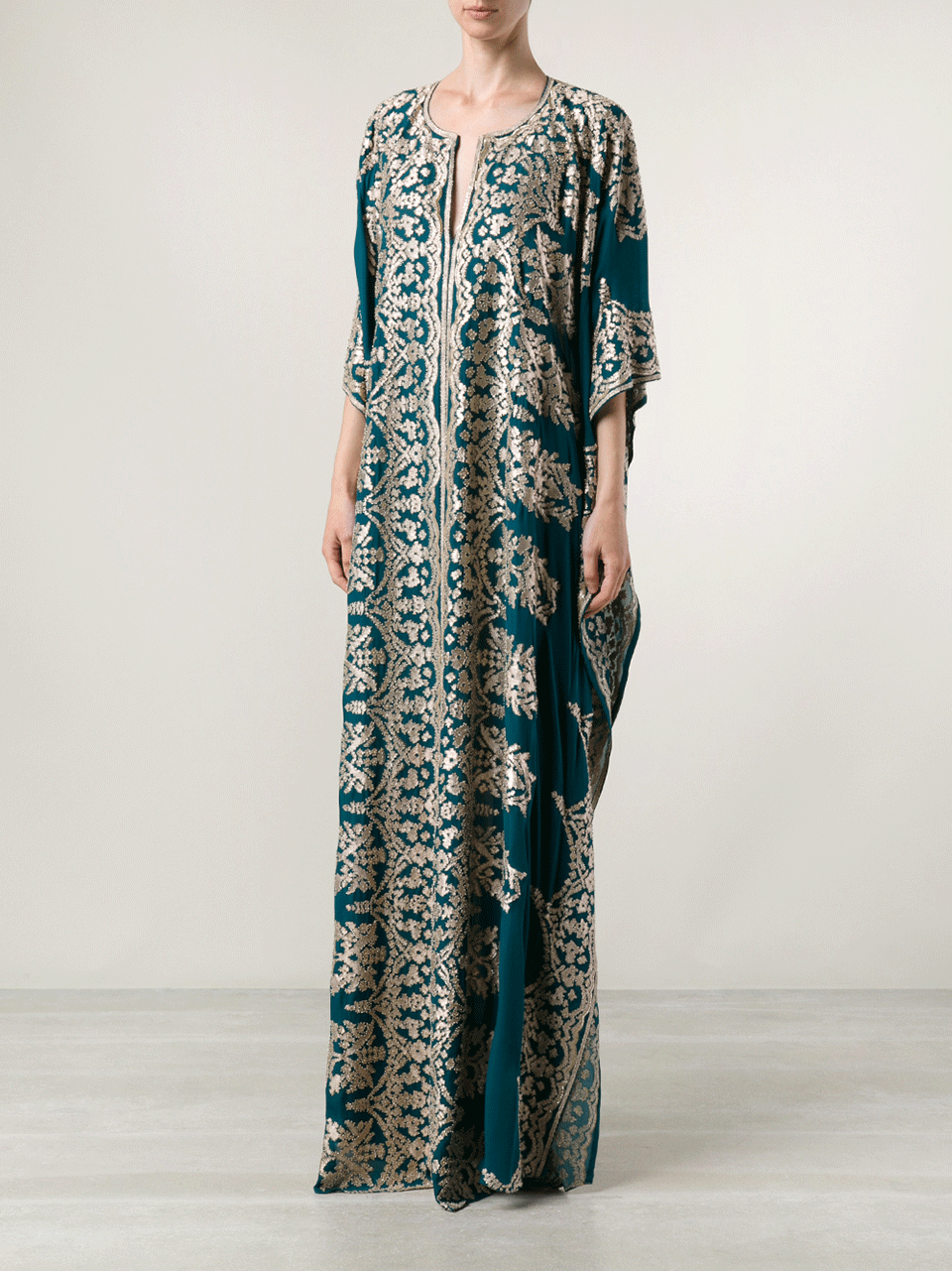 NAEEM KHAN-Embellished Caftan-BLUE