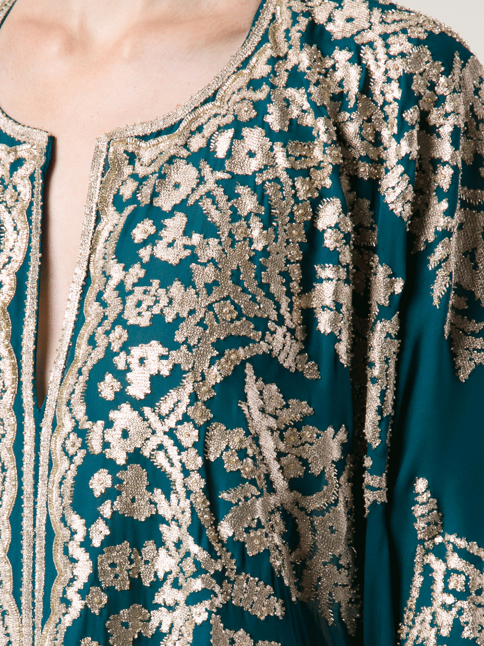 NAEEM KHAN-Embellished Caftan-BLUE