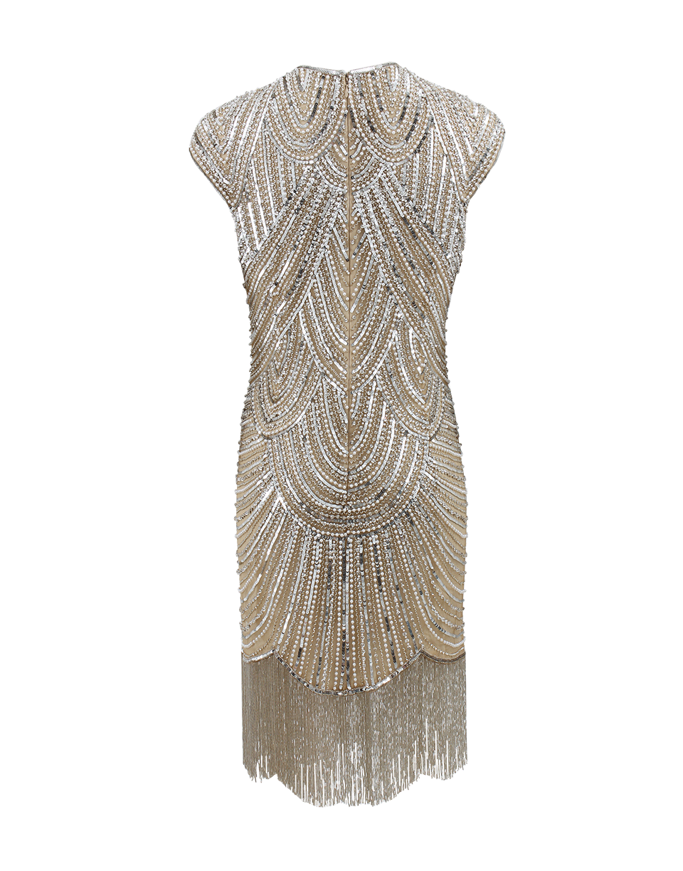 Crystal Deco Beaded Fringe Dress | NAEEM KHAN Marissa Collections Crystal Deco Beaded Fringe Dress | NAEEM KHAN Marissa Collections