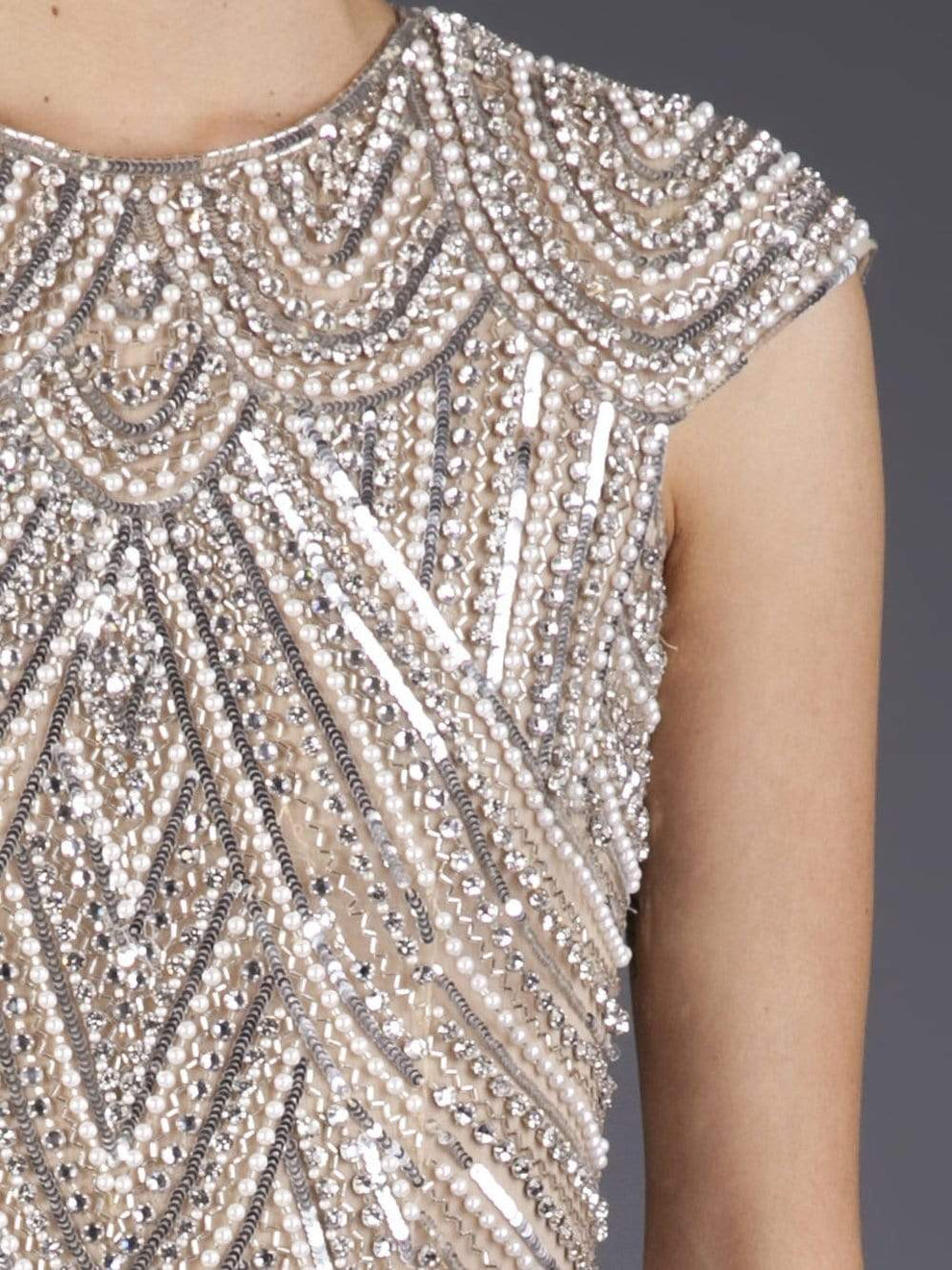 naeem khan beaded fringe dress BEADED FRINGE SLIP DRESS