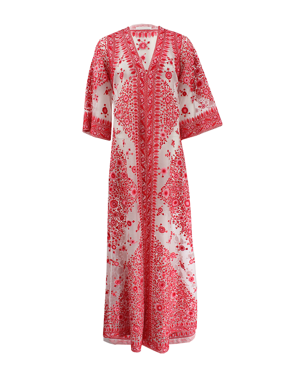 NAEEM KHAN-Long Embroidered Coat-PINK