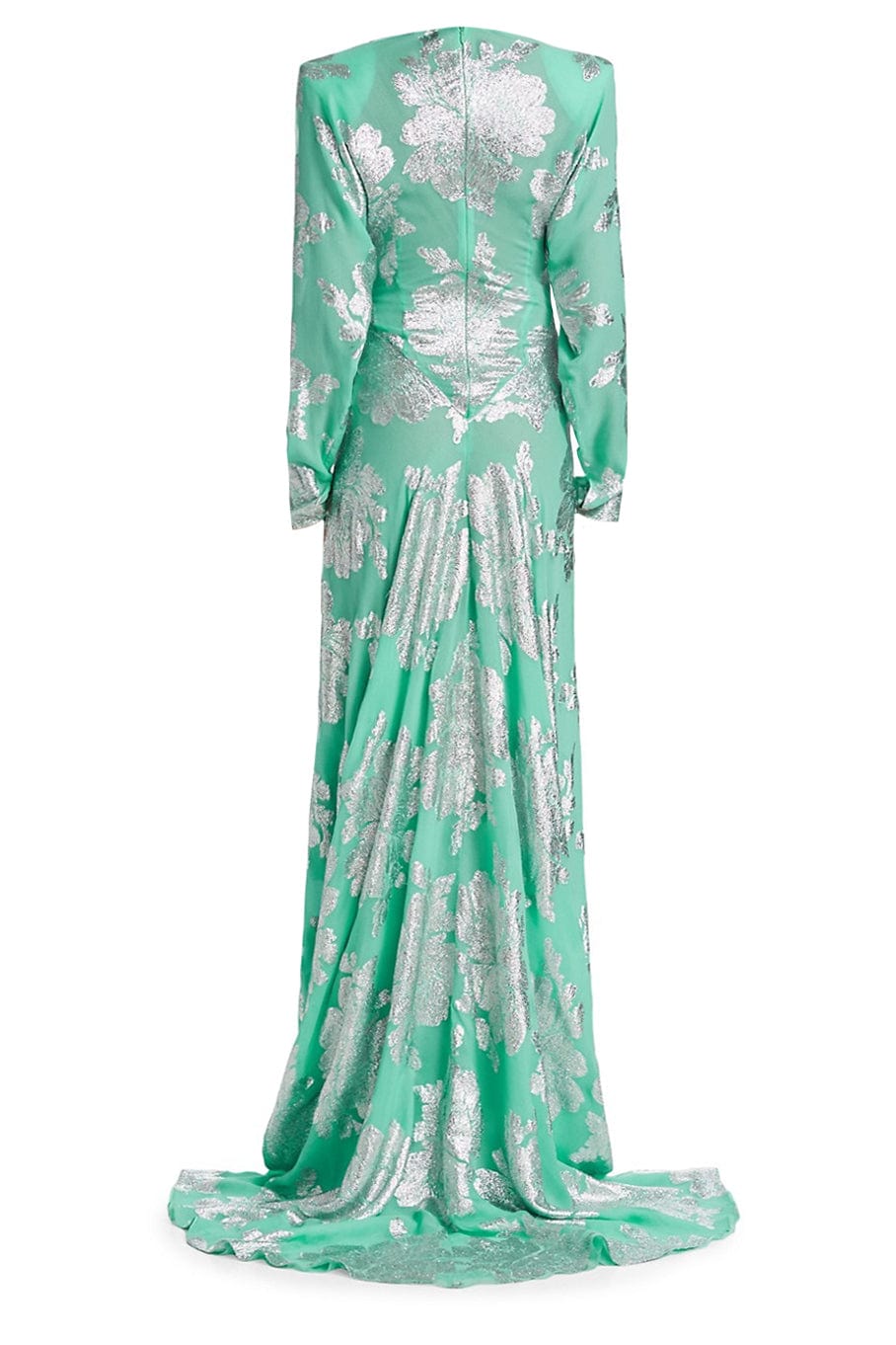 NAEEM KHAN-V-Neck Long Sleeve Gown-