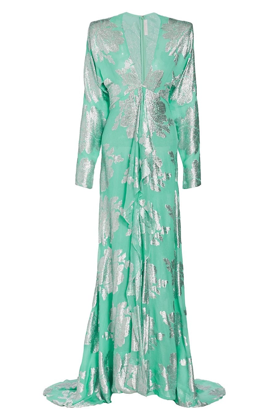 NAEEM KHAN-V-Neck Long Sleeve Gown-