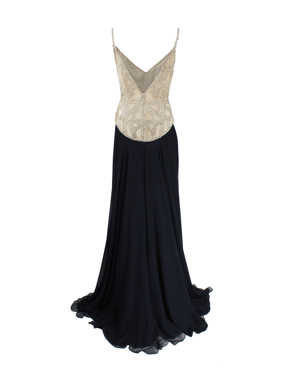 NAEEM KHAN-Embellished Top Gown-BLACK