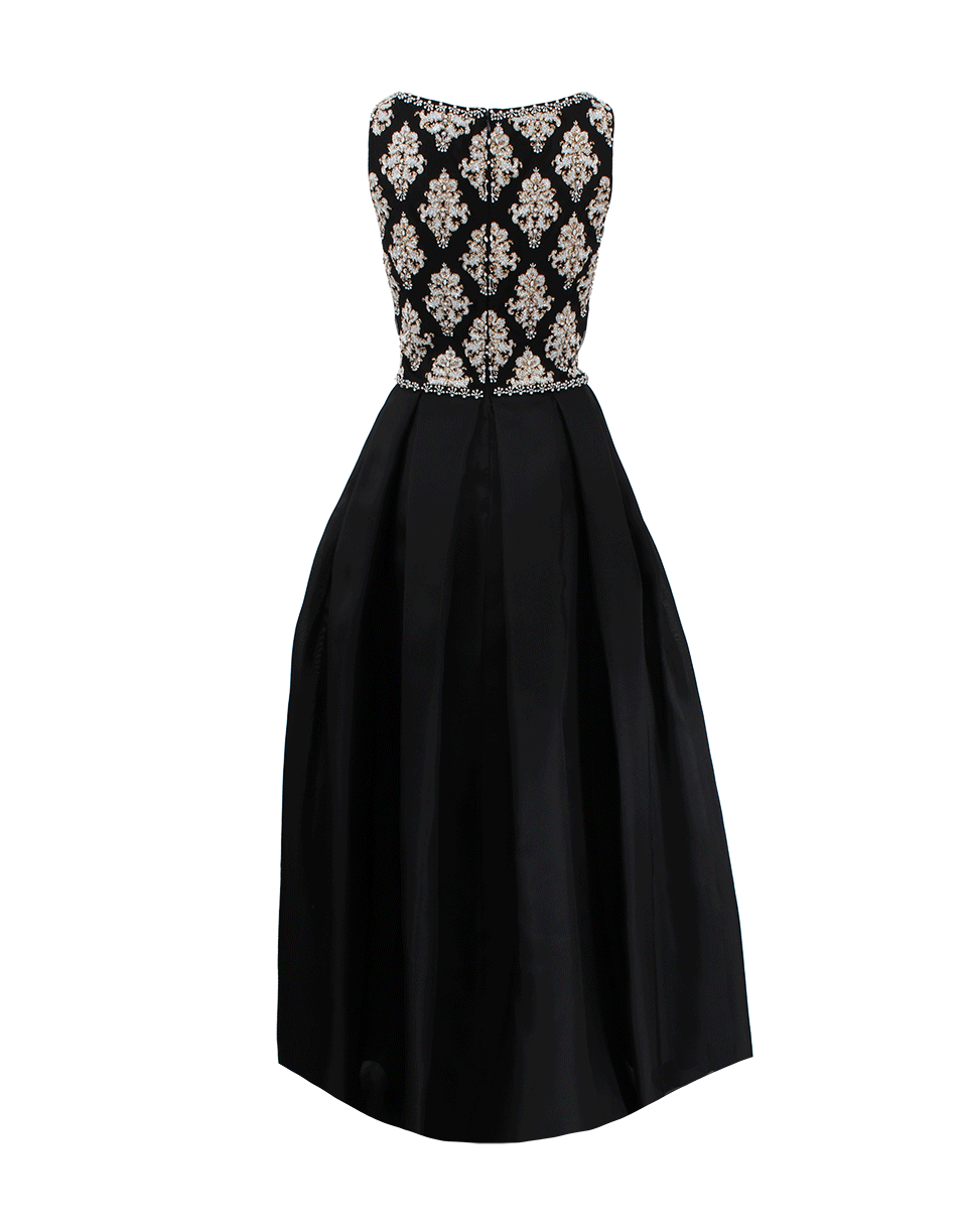 NAEEM KHAN-Crystal Embroidered Bodice Gown-BLACK