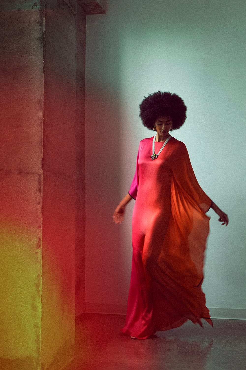 NAEEM KHAN-Silk Ombre Caftan-
