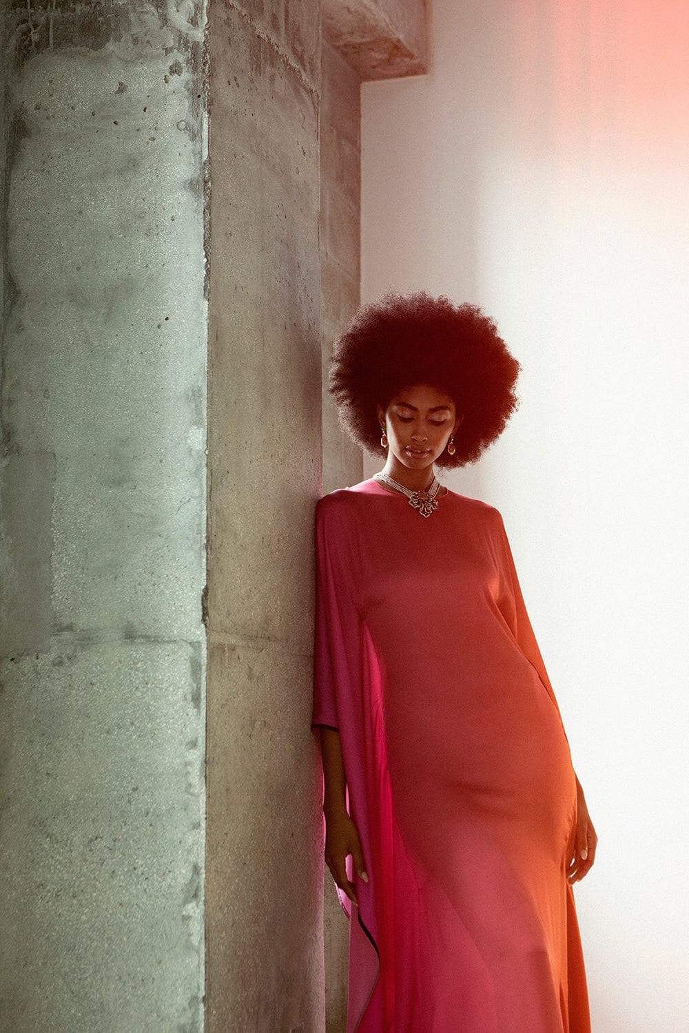 NAEEM KHAN-Silk Ombre Caftan-