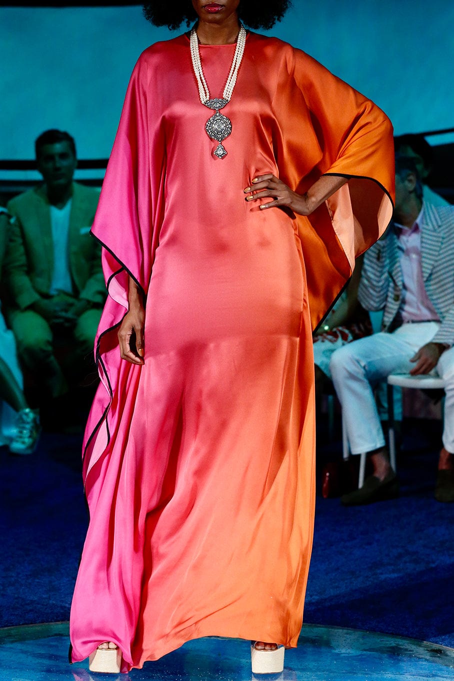 NAEEM KHAN-Silk Ombre Caftan-