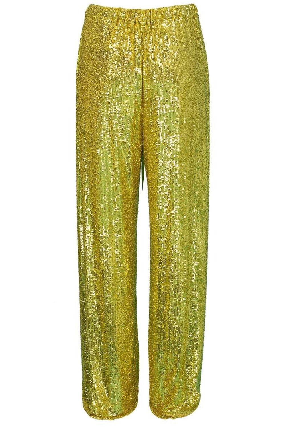 NAEEM KHAN-Lime Sequin Knit Pant-