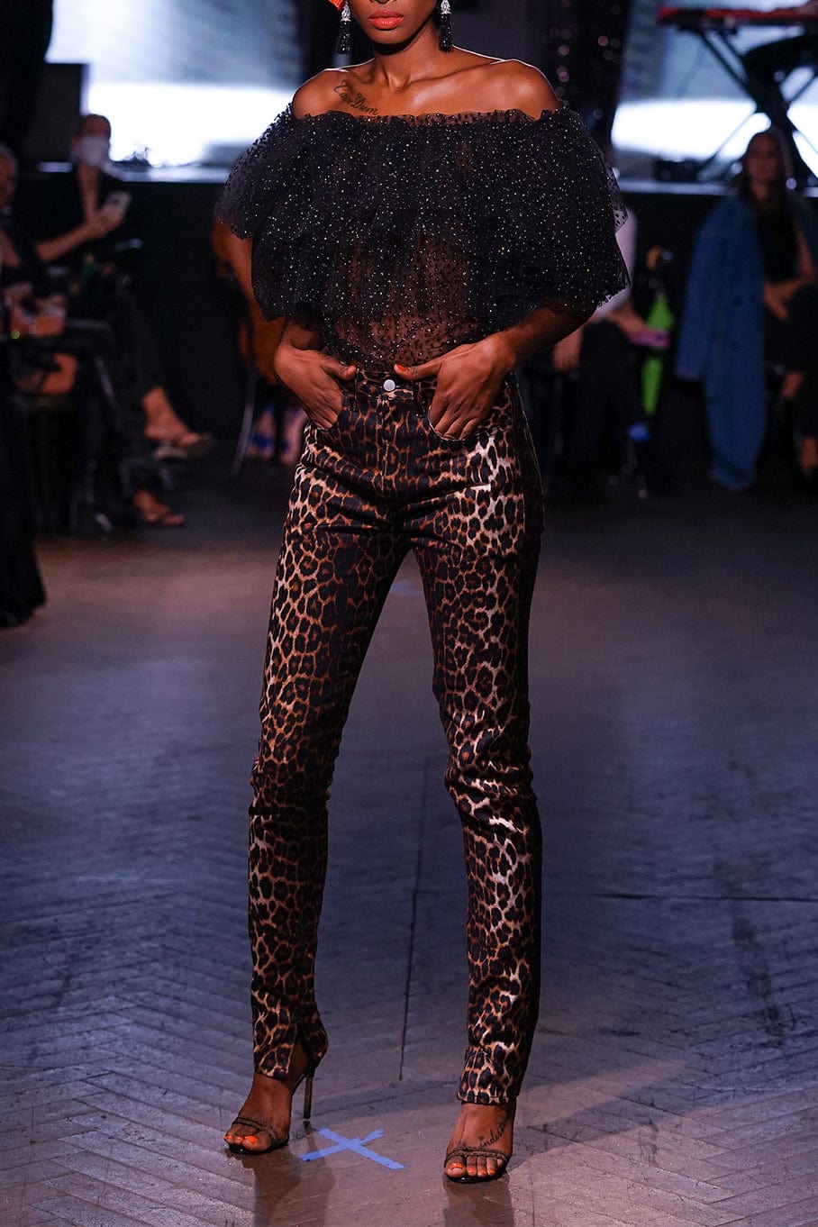 NAEEM KHAN-Havana Print Hemp Jeans-