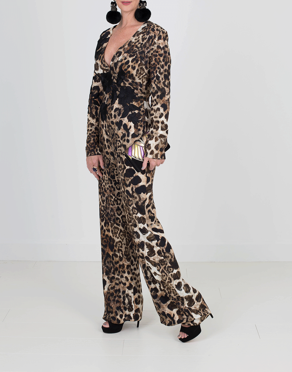 NAEEM KHAN-Animal Print Jumpsuit-