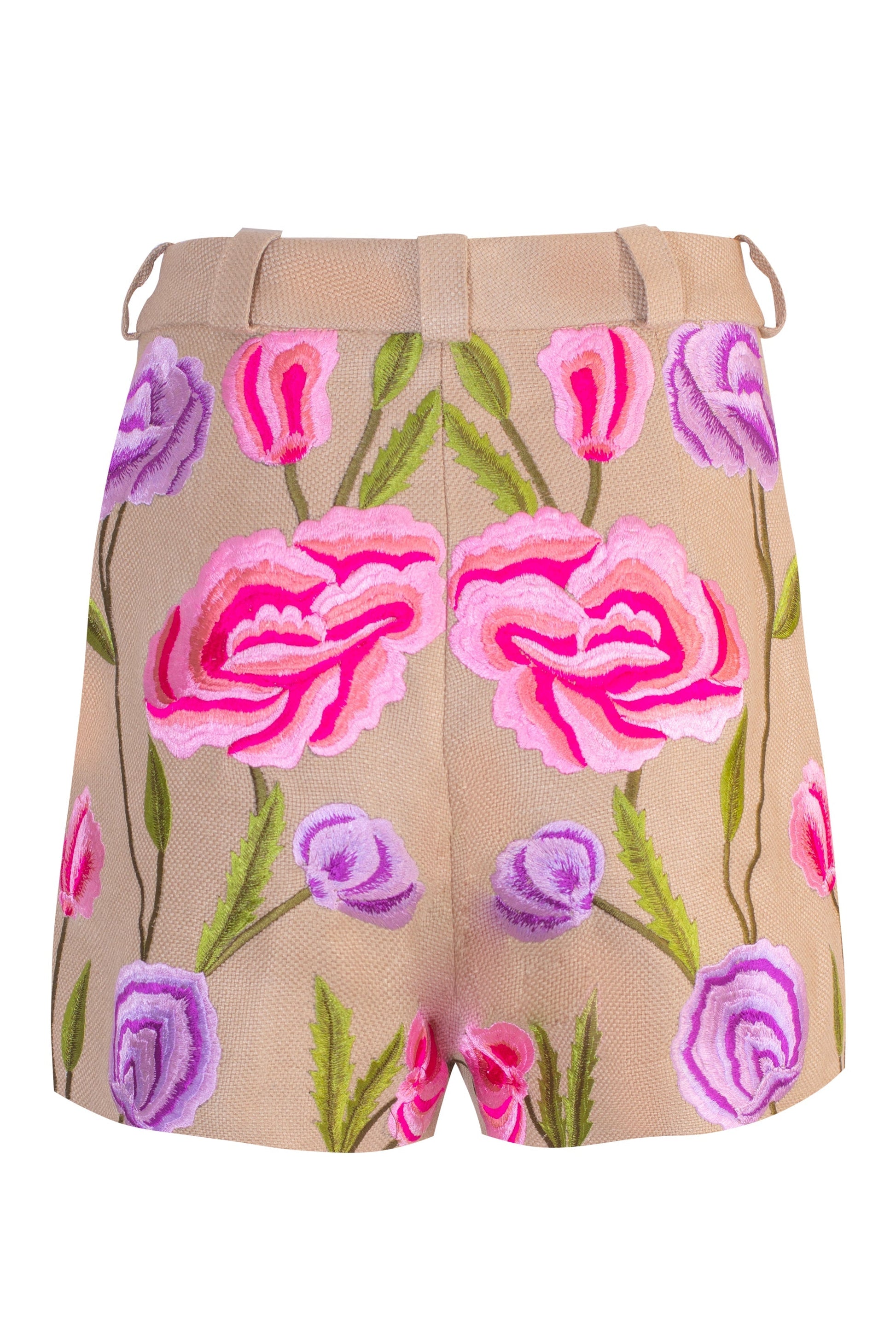 NAEEM KHAN-Embroidered Shorts-NUDE/MLT